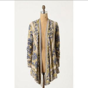 Anthro Guinevere Pointed Tapestry Cardigan